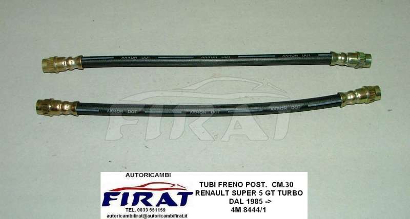 TUBO FRENO RENAULT SUPER 5 GT TURBO POST. 8444/1
